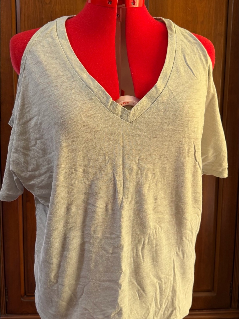 lovestitch Gray V-Neck Short Sleeve Tee